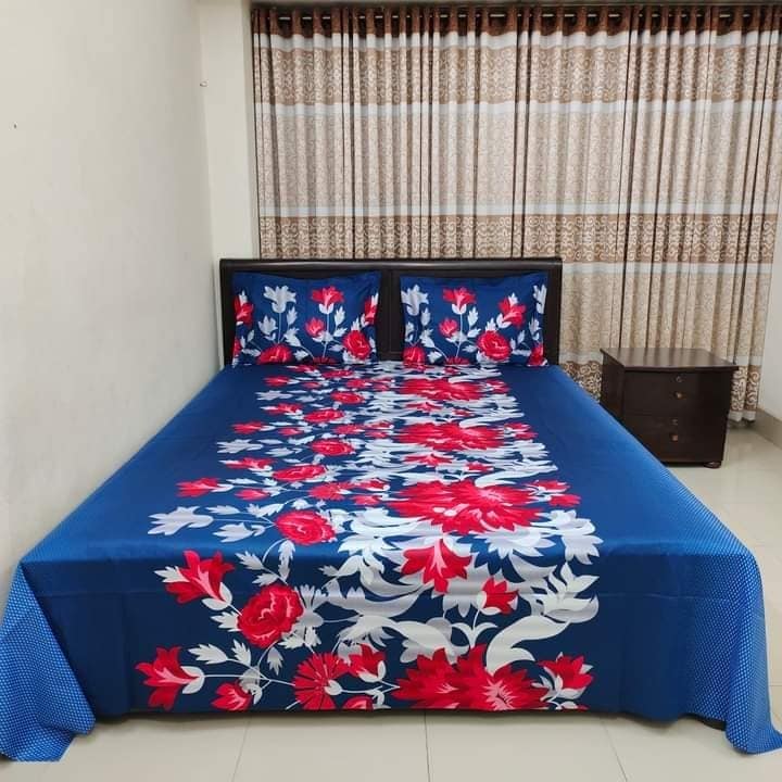 Ortha Luxury Twill Bedsheet – Blue Flora